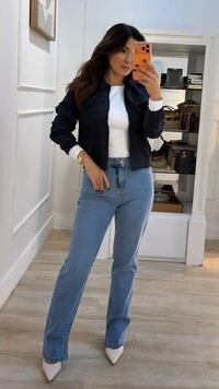 Jaqueta Casaco Bomber Veludo Cotelê Elis Bolsos Com Zíper