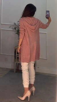 Maxi Cardigan Tricot Adriane Com Detalhe Trançado E Capuz