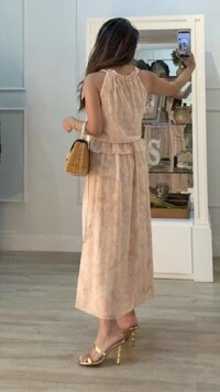 Vestido Midi Chiffon Beth Estampa Floral