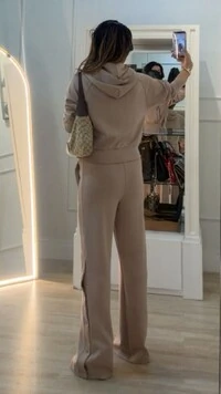 Conjunto Moletom Blusa E Calça Jamile Botões Laterais