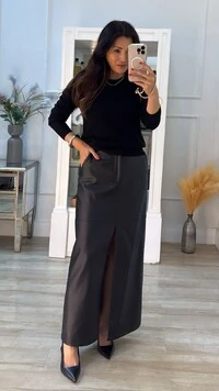 Blusa Tricot Mangas Bufantes Heloiza Trançados Triplos Frontais