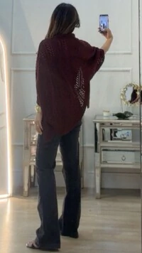 PRÉ-VENDA DATA ESTIMADA DE ENVIO DIA 24/04 Kimono Tricot Vazado Fabi Mangas 3/4