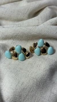 Brinco Pedras Bicolor