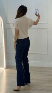 Blusa Tricot Ampla Giulia Gola Alta Enrolado