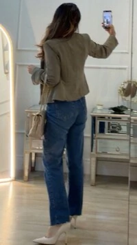 Jaqueta Casaco Suede Monique Botões Amadeirados