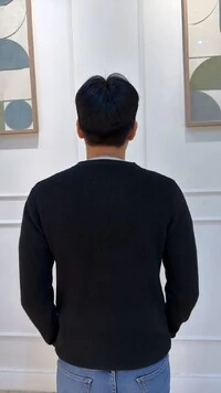 Blusa Tricot Ampla Rodrigo Gola Careca E Mangas Longas