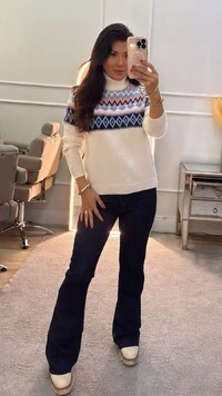 Blusa Tricot Estampado Multicolor Angelica