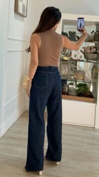 Blusa Regata Canelada Gola Alta Andréia Dupla Faixa Lateral