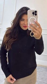 Blusa Tricot Texturizado Cacharrel Marina Com Nervuras Frontais