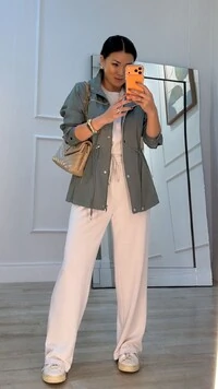 Parka Capuz Removível Maya Detalhe Bicolor Vivo E Pesponto