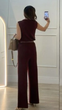 Blusa Regata Tricot Natasha Gola Careca