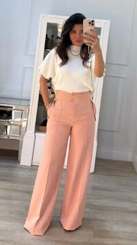 Blusa Ampla Tricot Priscila Gola Alta Canelada