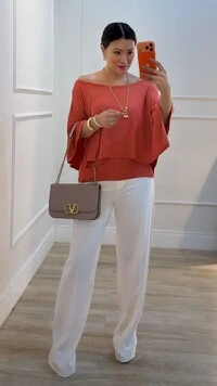 Blusa Camille Malha Canelada Morcego
