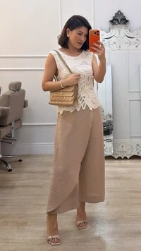 Blusa Regata Tricot Cindy Gola Canoa