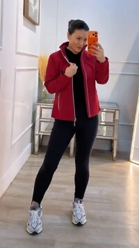 Jaqueta Casaco Gigi Gola Alta Detalhe Bicolor