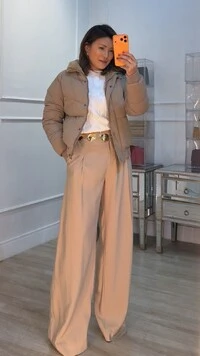 Casaco Bomber Nylon Megan Gola Alta Forro Ovelhinha