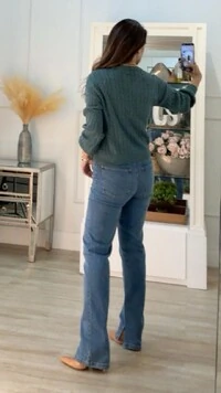 Blusa Tricot Trançados Pela Peça Briana Mangas Bufantes