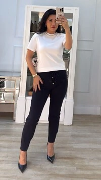 Calça Jogger Pala Larga Sheila Pregas No Barrado