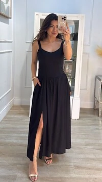 Vestido Longo Ana Decote Coração E Fenda Frontal