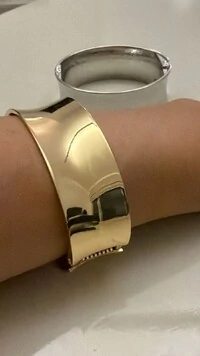 Bracelete Liso Largo Oval