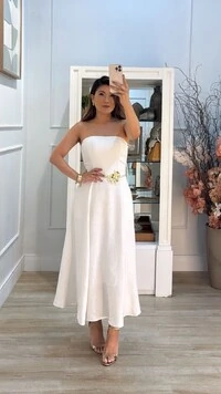 Vestido Midi Evasê Tomara Que Caia Ceci