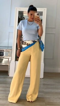 Blusa De Malha Bruna Mangas Curtas