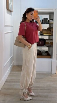 Blusa Malha Ampla Gola Careca Anny Mangas 3/4