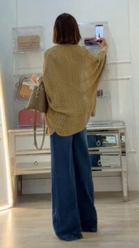 Kimono Tricot Vazado Fabi Mangas 3/4