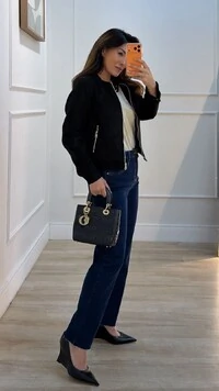 Jaqueta Casaco Suede Milena Martingale No Posterior Do Barrado