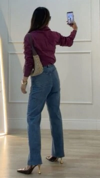 Maxi Camisa Talita Com Pregas Nos Punhos