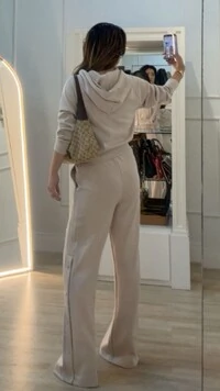 Conjunto Moletom Blusa E Calça Jamile Botões Laterais