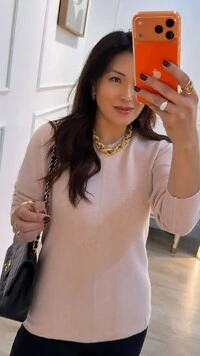 Blusa Tricot Punhos Largos Lavínia Detalhe Nervura Frontal Na Vertical