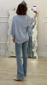 PRÉ-VENDA DATA ESTIMADA DE ENVIO DIA 10/10 Kimono Tricot Vazado Fabi Mangas 3/4