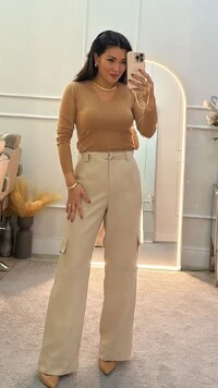 Blusa Tricot Piettra Losangos Com Detalhes De Nervuras