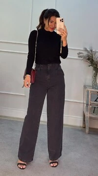 Blusa Tricot Nervuras Retangulares Liz Manga Longa