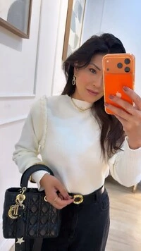 Blusa Cacharrel Tricot Canelada Lulu Com Tranças Nos Ombros