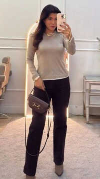 Blusa Mangas Longas Miriam Detalhe Vivo Bicolor
