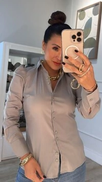 Camisa Tricoline Luísa Mangas Princesa