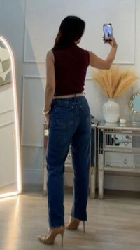 Blusa Regata Com Nervuras Caneladas Luiza Gola Alta