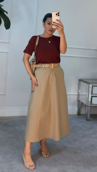 Blusa De Malha Noemi Mangas 3/4 Com Recortes