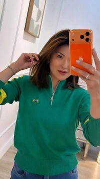 Suéter Tricot Brasil Patricia Zíper Prata