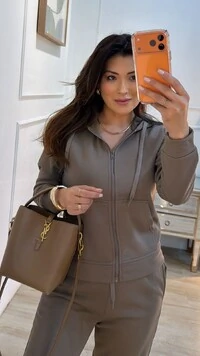 Jaqueta Casaco Moletom Leila Capuz Com Amarração Regulável