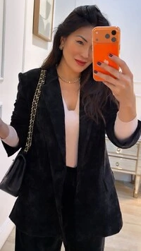 Blazer Veludo Melissa Botões Forrados