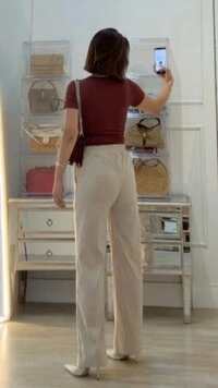 Calça Pantalona Kelly Pala Larga Com Amarração Frontal