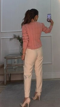 Blusa Tricot Jacky Trançados E Mangas Longas Princesa