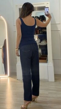 Regata Malha Decote Em U Aline Alças Largas