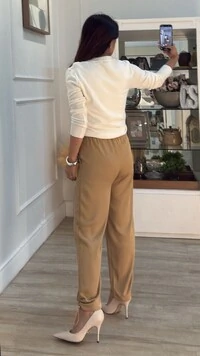 Blusa Tricot Mangas Bufantes Heloiza Trançados Triplos Frontais