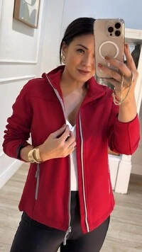 Jaqueta Gigi Gola Alta Detalhe Bicolor