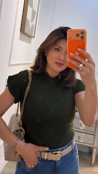 Blusa Tricot Com Entremeios Gola Alta Sandy Punhos E Barrado Ondulados