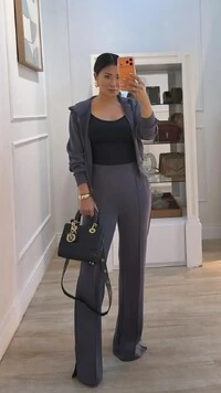 Conjunto Moletom Margareth Blusa E Calça Pantalona